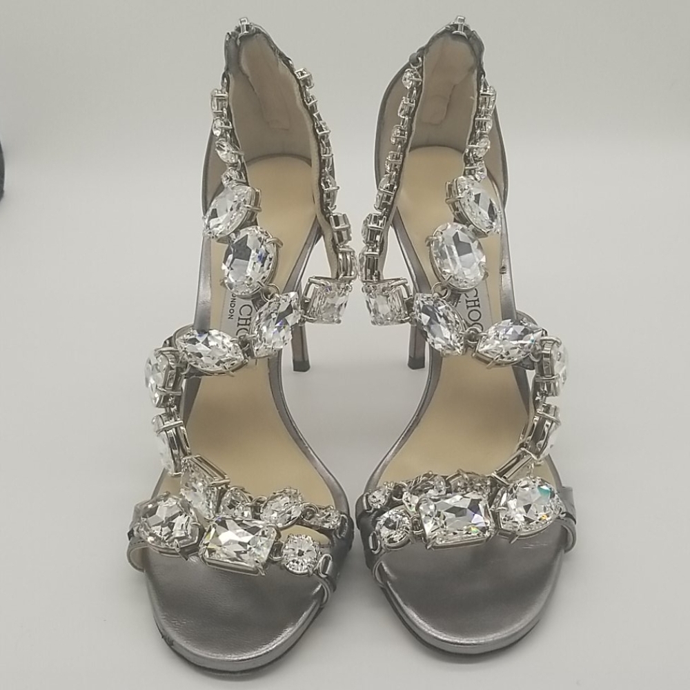 Jimmy Choo Metallic Nappa w/Crystals